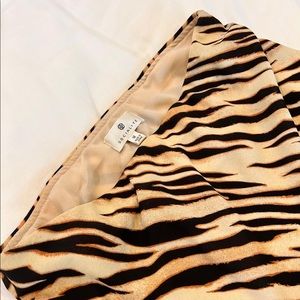 zebra midi skirt size M